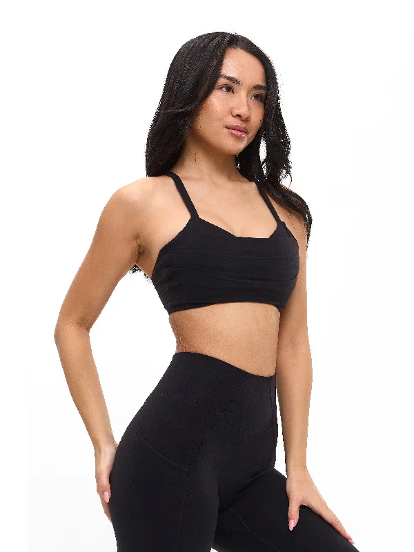 Yoga sports bra – Lightweight and comfortable sports bra designed specifically for yoga, offering gentle support.Empire Sports Bra - Onyx Black