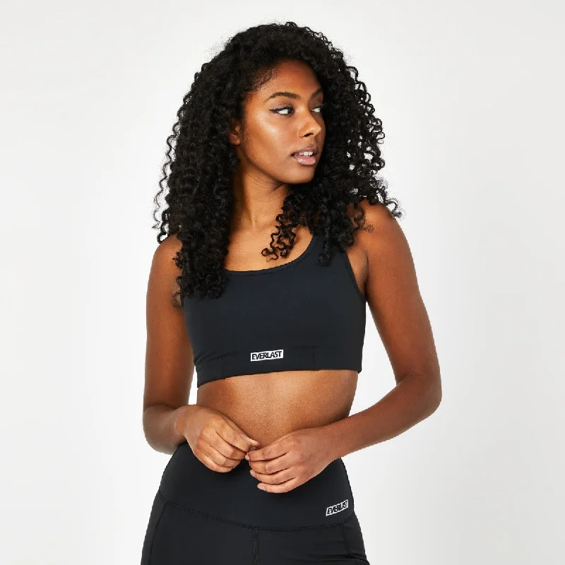 Front-closure sports bra – Sports bra that fastens at the front, often with hooks, zippers, or snaps, for easier wear.Medium Support Sports Bra