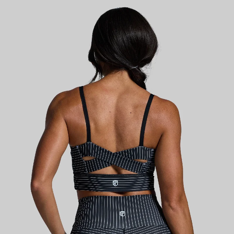 Vegan sports bra – Sports bra made from eco-friendly, cruelty-free materials, suitable for ethical consumers.Radiance Sports Bra (Tuxedo)