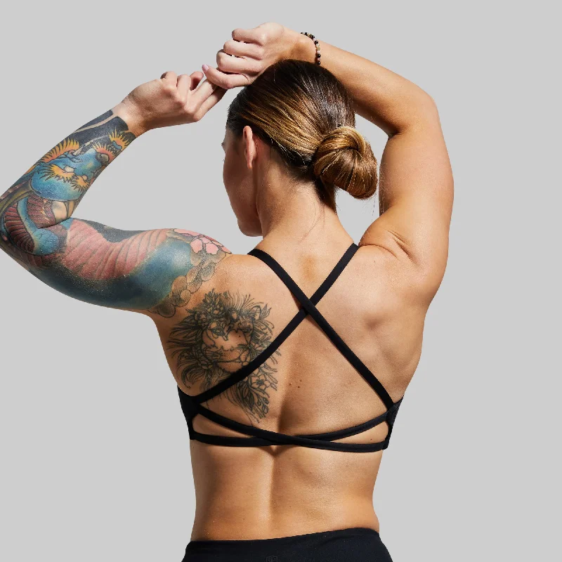 High-impact sports bra – Designed for high-intensity workouts or activities, providing maximum support.Serenity Sports Bra (Black)