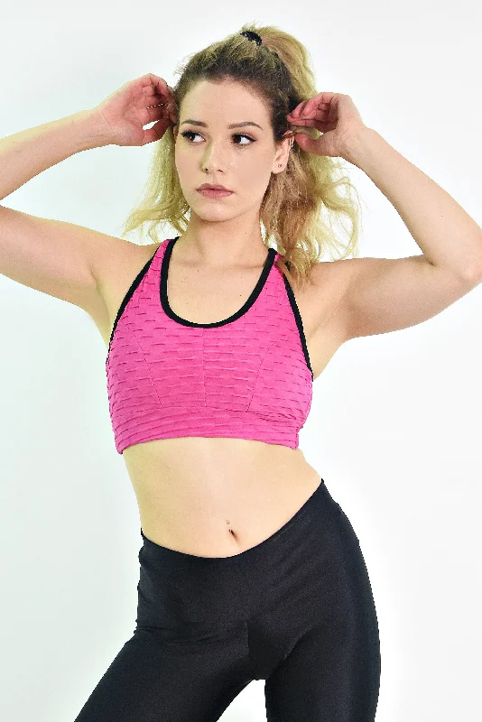 Activewear sports bra – Sports bra designed not only for performance but also for wearing as part of stylish athleisure outfits.Tereza Bra -Ana ruga Pink