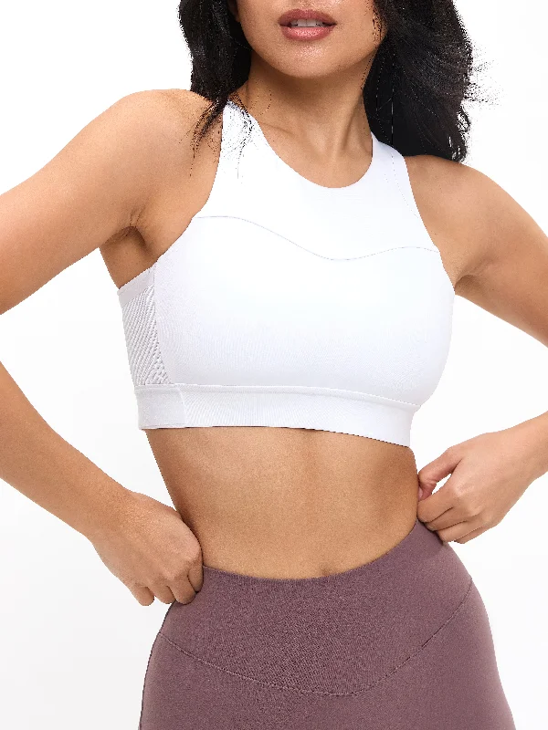 Vegan sports bra – Sports bra made from eco-friendly, cruelty-free materials, suitable for ethical consumers.Wicked Sports Bra - White