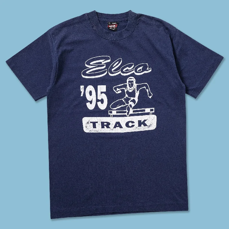 Boxy – Loose, straight cut with no shaping1995 Elco Track T-Shirt Small