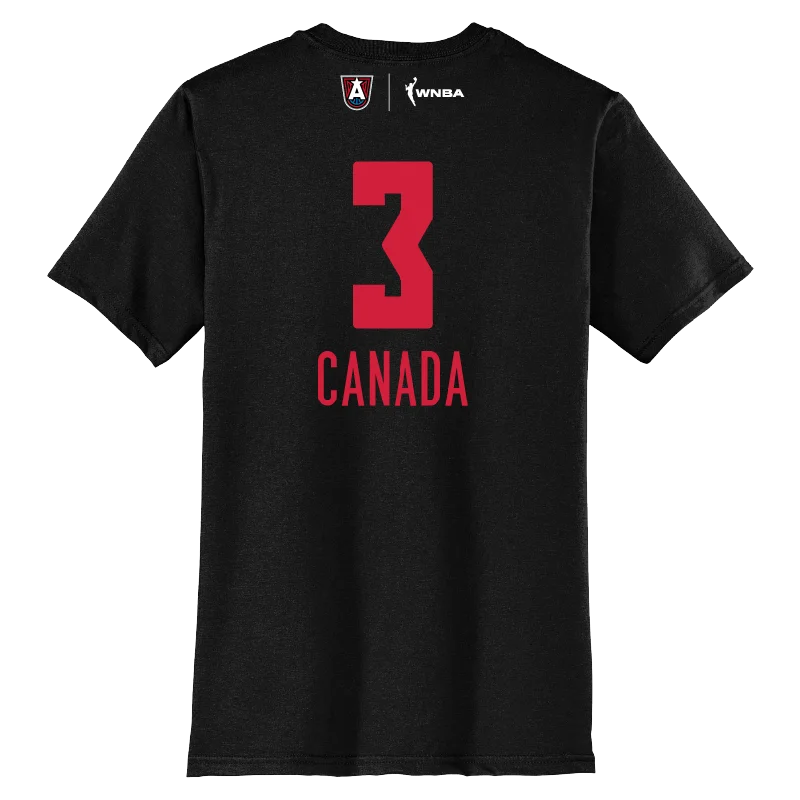 Raglan sleeve – Diagonal seam extending from the underarm to neckline, giving a sporty look2024 Canada Player T-Shirt