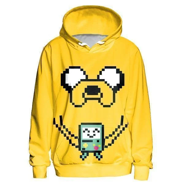 Oversized sweatshirt – Loose-fitting, relaxed fitAdventure Time Hoodie 3D Hoodie UNISEX Yellow