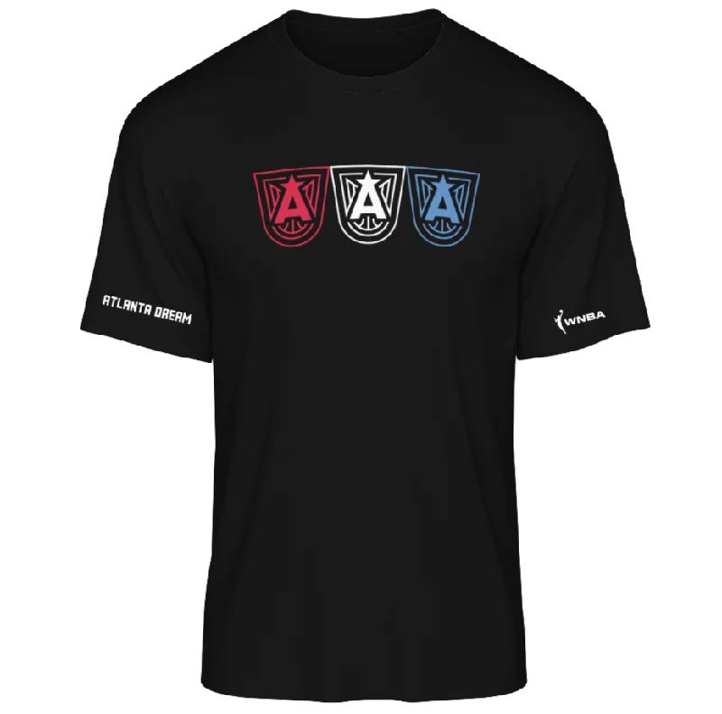 Graphic tee – T-shirt with printed designs, logos, or imagesAtlanta Dream Trifecta Shield T-Shirt