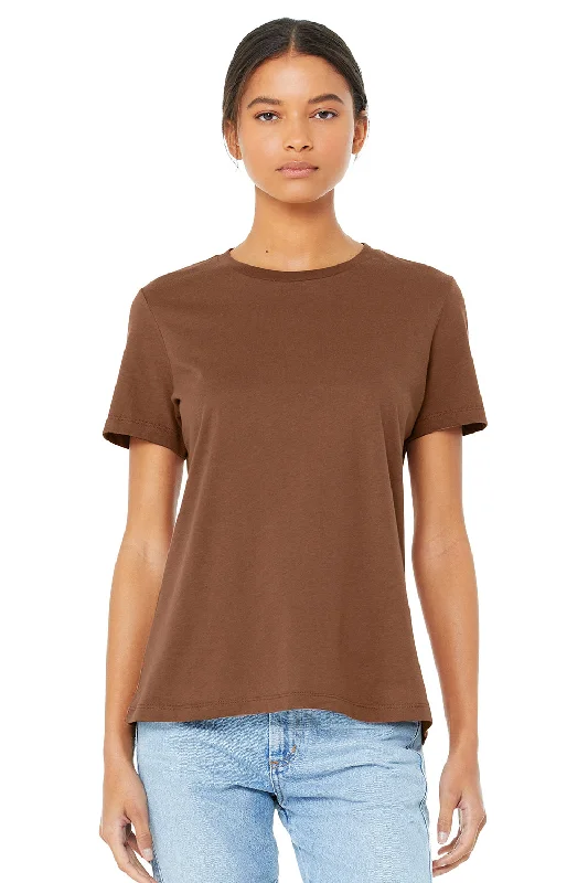 Cotton blend – Mix of cotton and synthetic fabrics for softness and durabilityBella + Canvas Womens Relaxed Jersey Short Sleeve Crewneck T-Shirt - Chestnut Brown