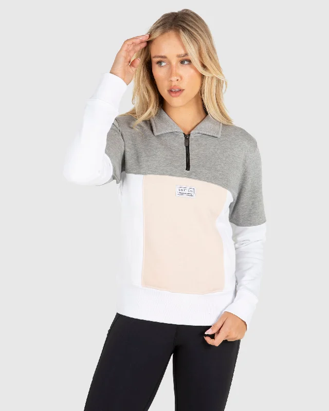 Plain/basic sweatshirt – Simple, solid-colored sweatshirt with no designsUnit Bonnie Ladies Half-Zip Fleece