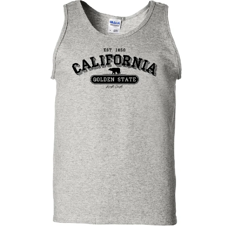 Cropped hoodie – Shortened hoodie that sits above the waistCalifornia Golden State 1850 Asst Colors Tank Top