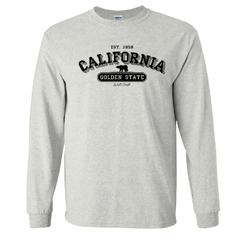 Tie-dye – Colorful, patterned T-shirt created with a tie-dye techniqueCalifornia Golden State 1850 Long Sleeve Shirt