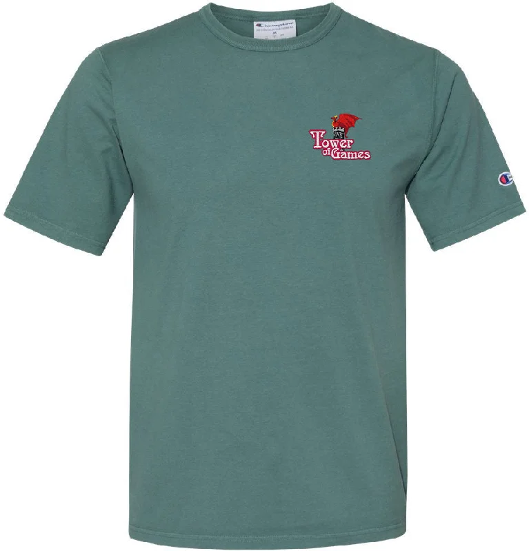 Cap sleeve – Short sleeve that covers only the shoulderChampion Garment Dyed Short Sleeve T-Shirt