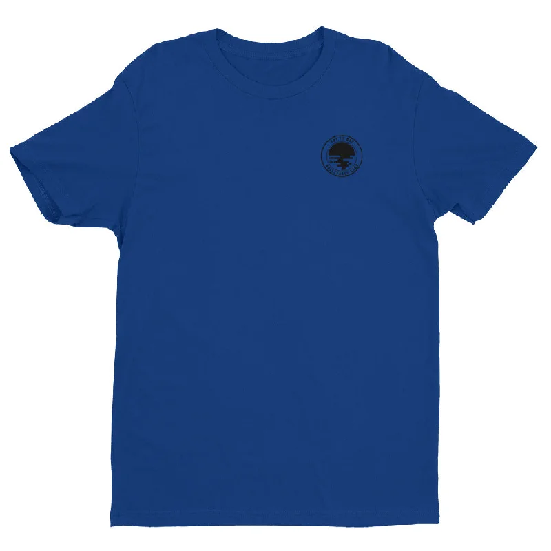 Plain/basic – Solid color, no graphics or designsCircle Navy Short Sleeve T-shirt