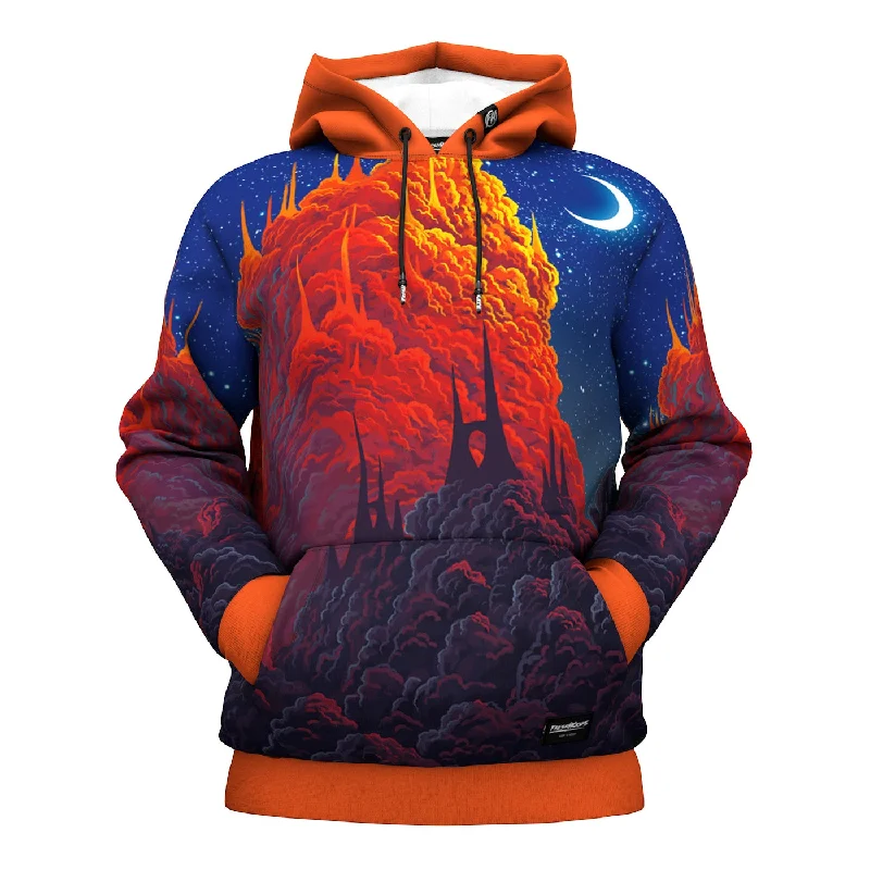 Banded hem hoodie – Sweatshirt with an elastic or ribbed band at the bottom to keep it in placeClouds Kingdom Hoodie