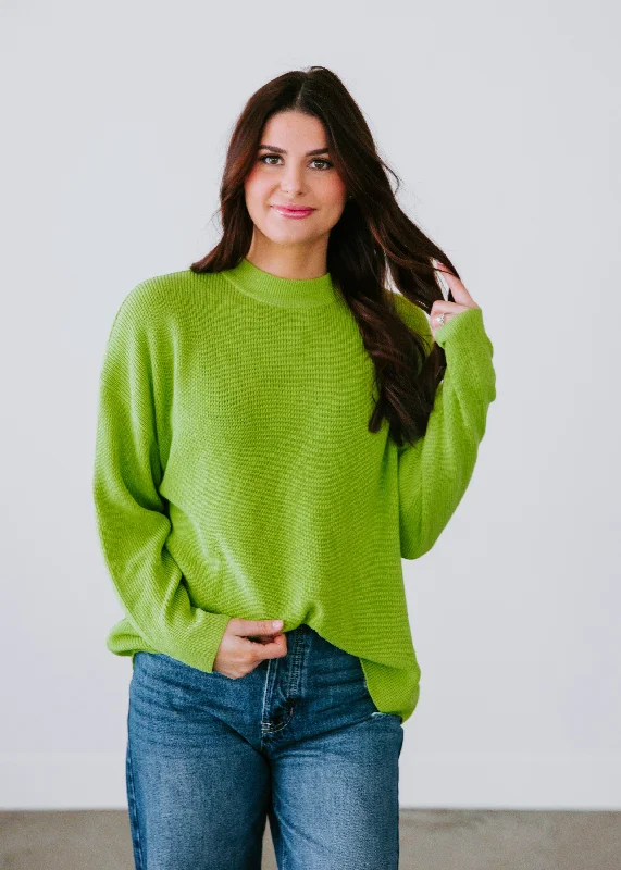 Pullover – Sweater without buttons or zippers, worn over the headCoast to Coast Mock by Lily and Lottie