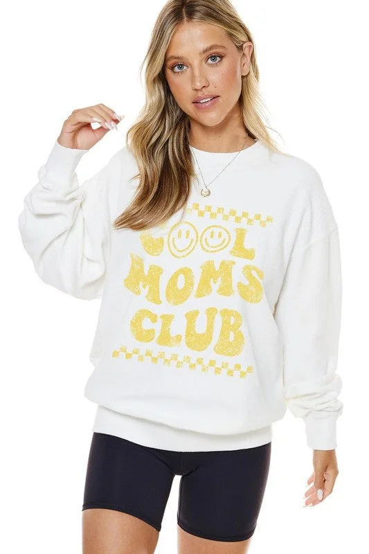 Zip-up hoodie – Hoodie with a front zipper for easy wearCool Moms Club Graphic Sweatshirt