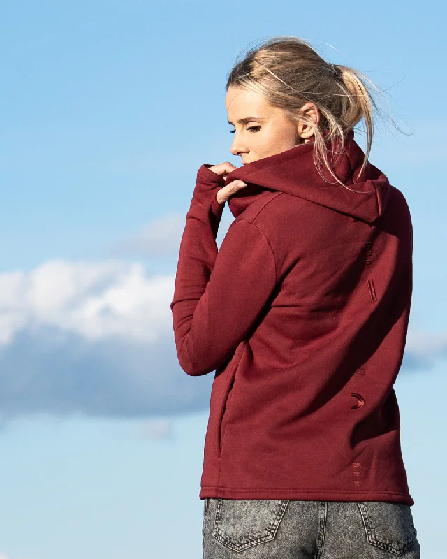 Hooded sweatshirt – Sweatshirt with an attached hood for extra warmth and styleICON MAROON ZIP-HOODIE