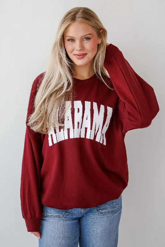 Colorblock hoodie – Hoodie with distinct blocks of color, often used for sporty or modern looksCrimson Alabama Sweatshirt