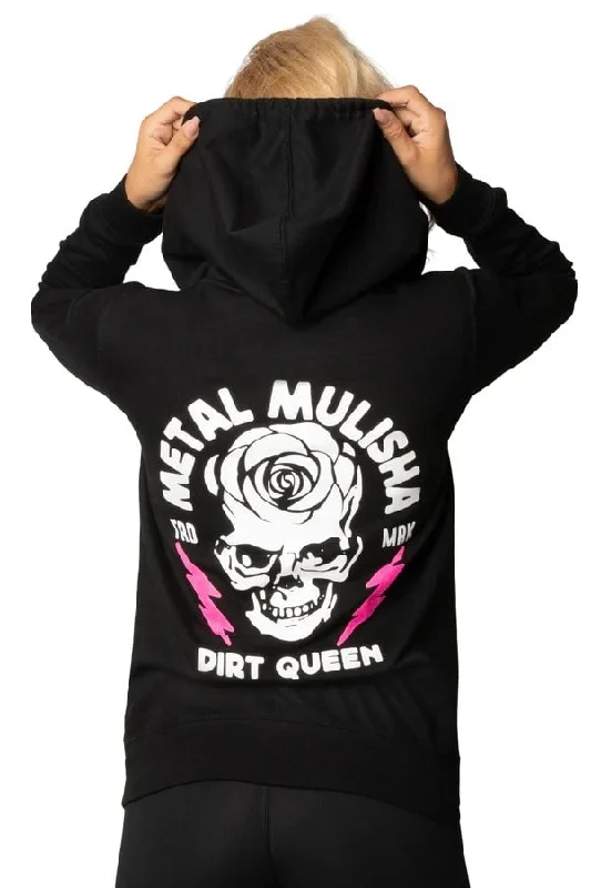 Fitted sweatshirt – Sweatshirt that fits snugly to the body, providing a more tailored lookMetal Mulisha Dirt Queen Hoody