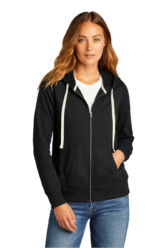 Zip-up hoodie – Hoodie with a front zipper for easy wearDistrict Womens Re-Fleece Full Zip Hooded Sweatshirt Hoodie - Black