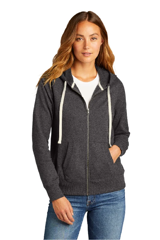 Zip-up hoodie – Hoodie with a front zipper for easy wearDistrict Womens Re-Fleece Full Zip Hooded Sweatshirt Hoodie - Heather Charcoal Grey