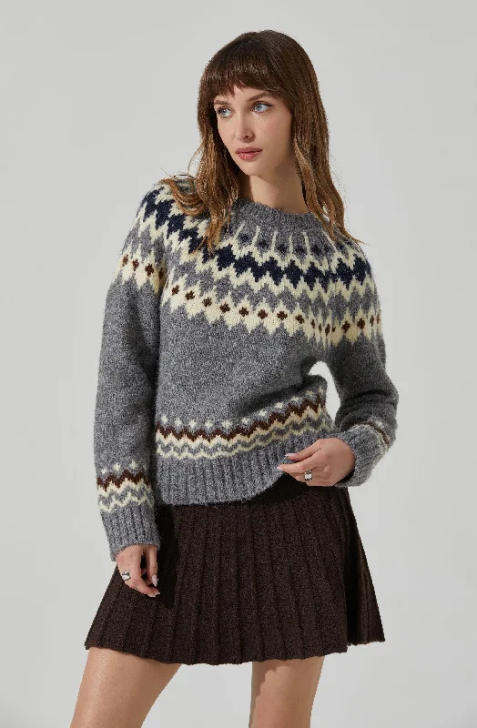 Cardigan – Open-front sweater, often buttoned or with a tieFeyre Fair Isle Sweater