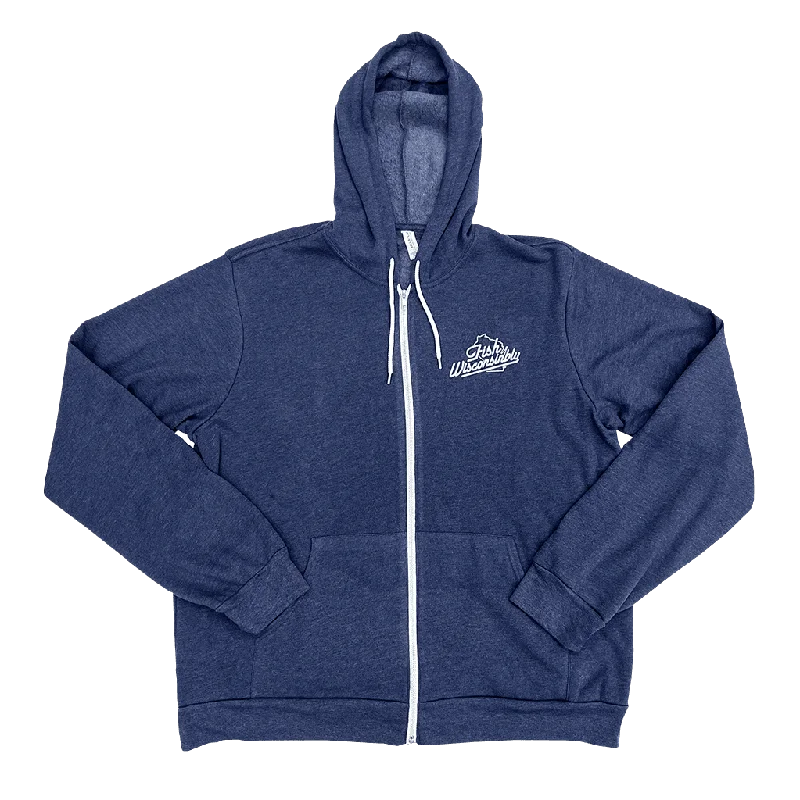 Oversized sweatshirt – Loose-fitting, relaxed fitFish Wisconsinbly Fleece Full-Zip Hoodie