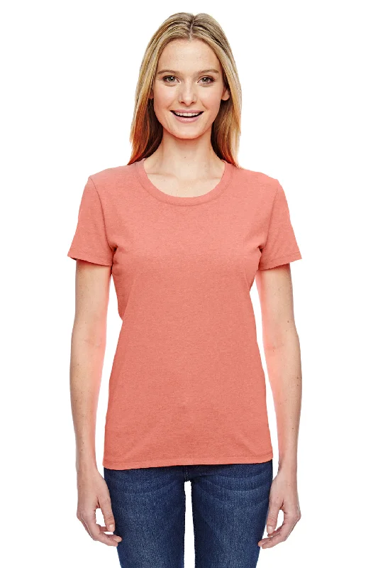 Boxy – Loose, straight cut with no shapingFruit Of The Loom Womens HD Jersey Short Sleeve Crewneck T-Shirt - Heather Retro Coral