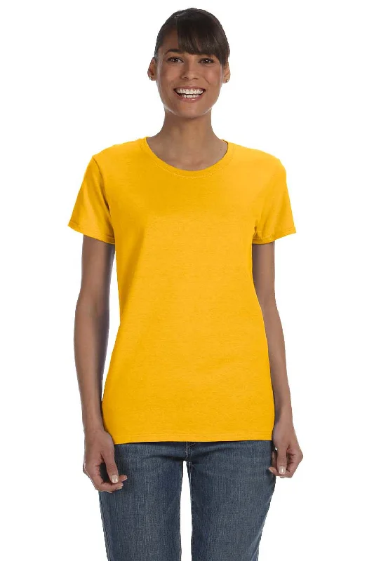 Plain/basic – Solid color, no graphics or designsGildan Womens Short Sleeve Crewneck T-Shirt - Gold