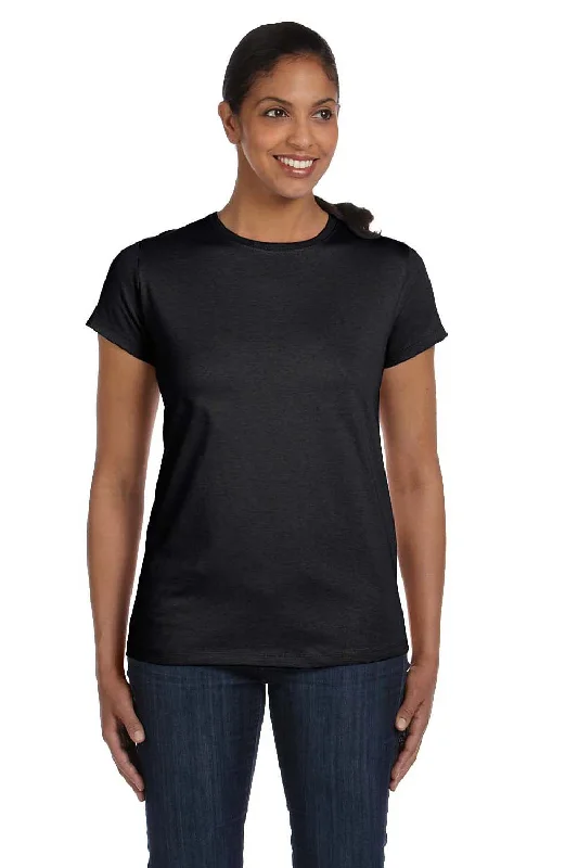 Scoop neck – Wide, rounded necklineHanes Womens ComfortSoft Short Sleeve Crewneck T-Shirt - Black - Closeout