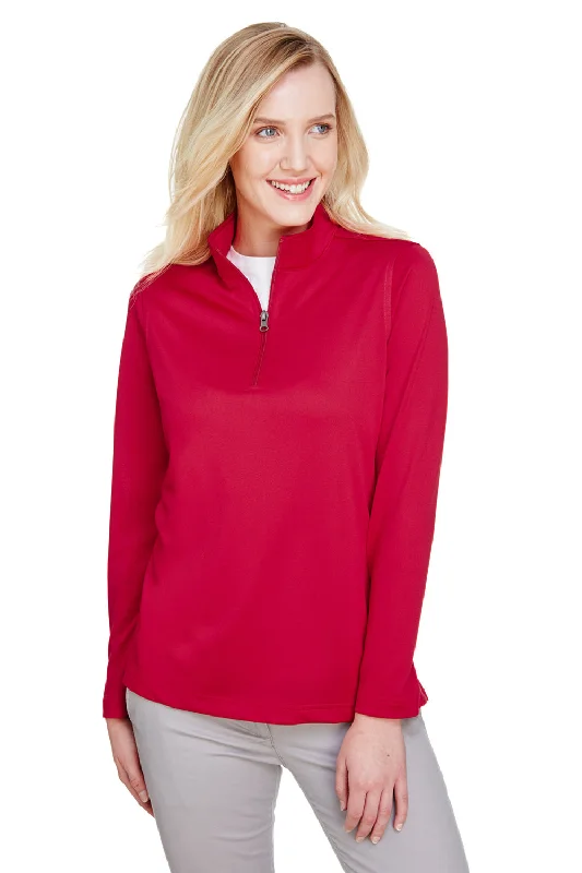 Hoodie with pockets – Hooded sweatshirt that includes a kangaroo pocket or side pocketsHarriton Womens Advantage Performance Moisture Wicking 1/4 Zip Sweatshirt - Red