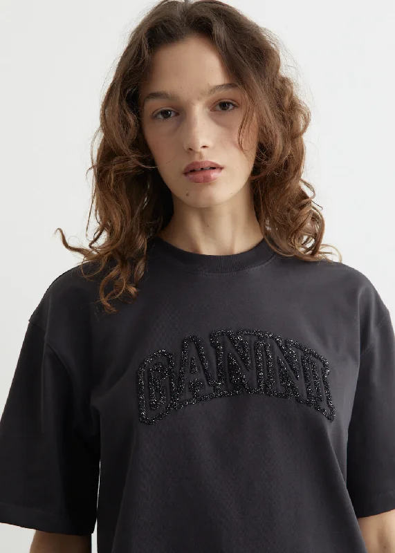 Knit – Soft and stretchy fabric with a knitted textureHeavy Cotton Drop Shoulder Ganni T-Shirt