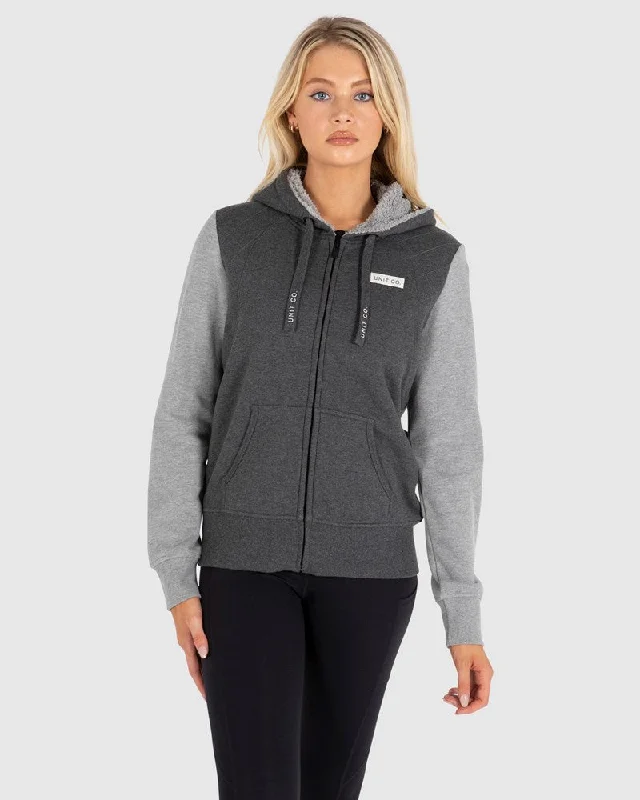 Fleece-lined – Soft, warm interior lining made from fleece materialUnit International Ladies Hoodie