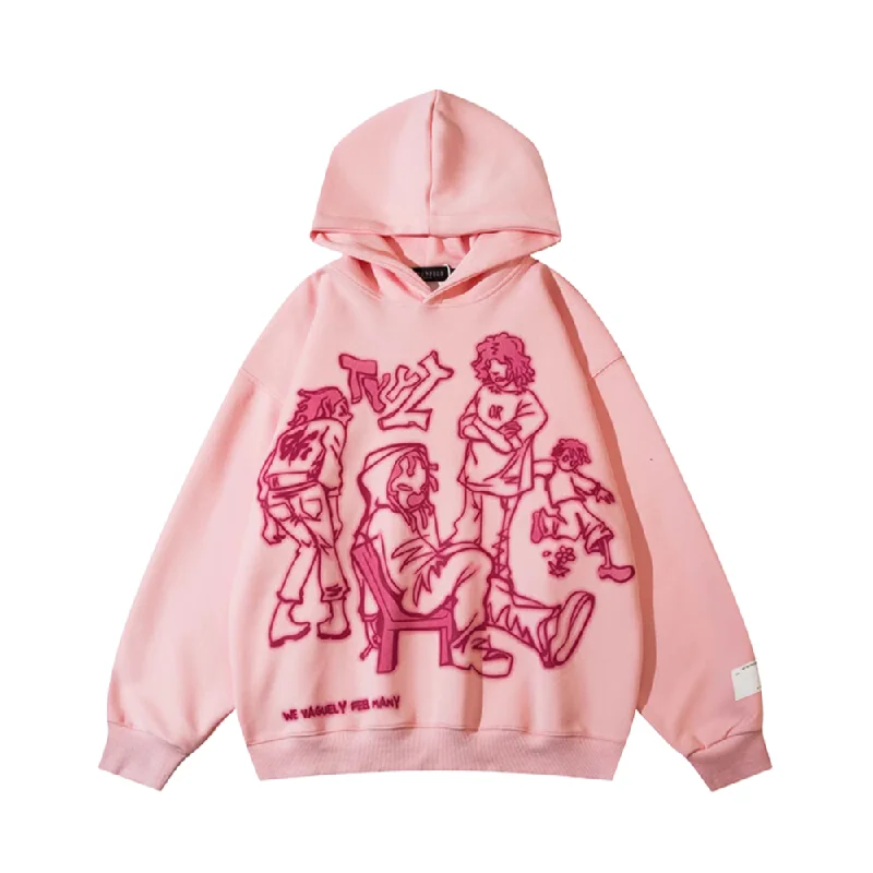 Hoodie dress – Hoodie that is long enough to be worn as a dressJapanese Cartoon Graffiti Cotton Hoodie