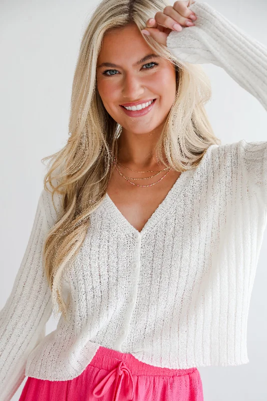 V-neck – Sweater with a V-shaped necklineFINAL SALE - Layered Mood Knit Cardigan