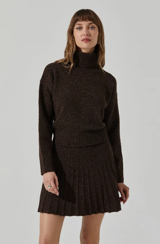 Cotton blend – Mix of cotton and synthetic fibers for comfortMarceline Turtleneck Sweater