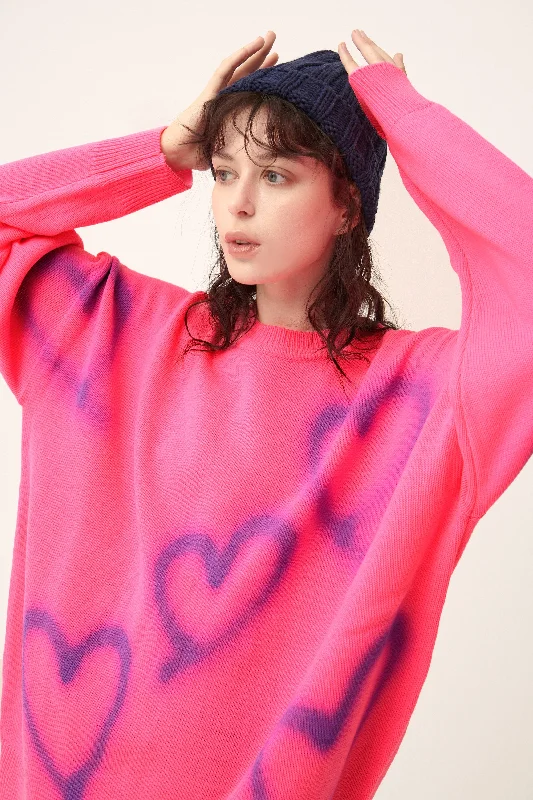 Cropped – Shortened length, above the waistRaya Heart Printed SweaterDress