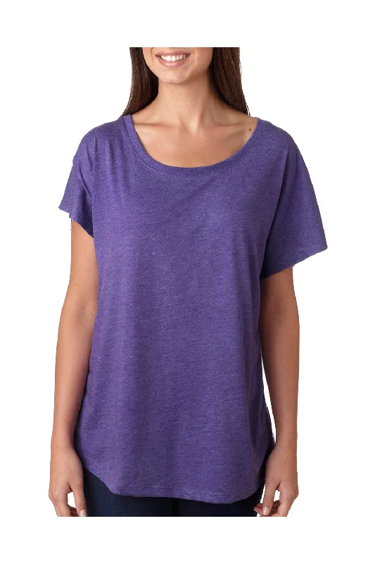 Pima cotton – Soft, high-quality cotton for a luxurious feelNext Level Womens Dolman Jersey Short Sleeve Scoop Neck T-Shirt - Purple Rush - Closeout