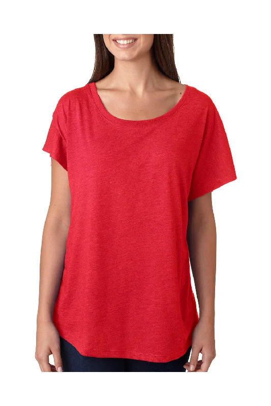 Henley – T-shirt with a buttoned placket (usually a few buttons near the collar)Next Level Womens Dolman Jersey Short Sleeve Scoop Neck T-Shirt - Vintage Red - Closeout