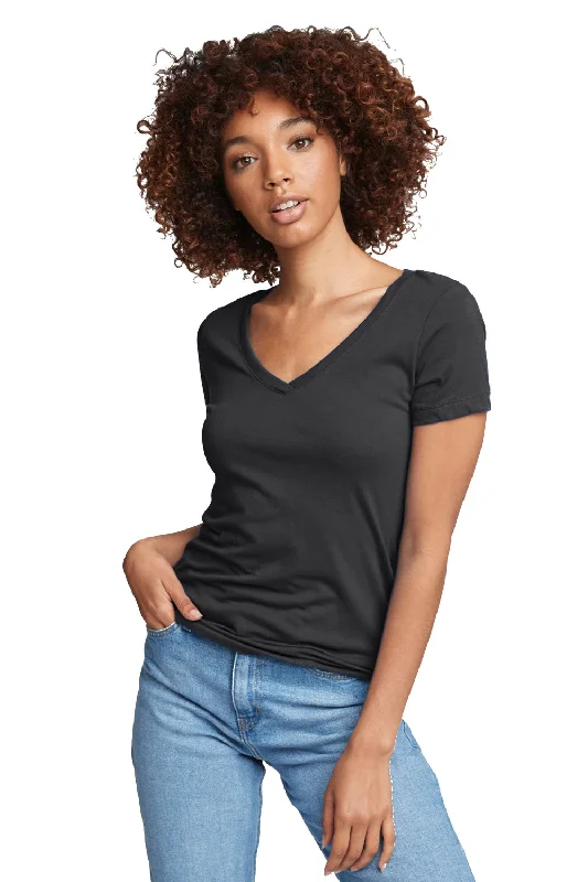 Oversized – Loose, relaxed fit, often with dropped shouldersNext Level Womens Ideal Jersey Short Sleeve V-Neck T-Shirt - Dark Grey