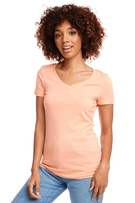 Long sleeve – Full-length sleeve, great for layeringNext Level Womens Ideal Jersey Short Sleeve V-Neck T-Shirt - Light Orange