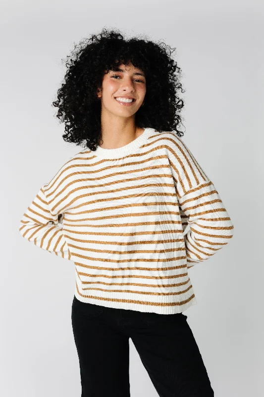 Cotton blend – Mix of cotton and synthetic fibers for comfortNoah Striped Sweater