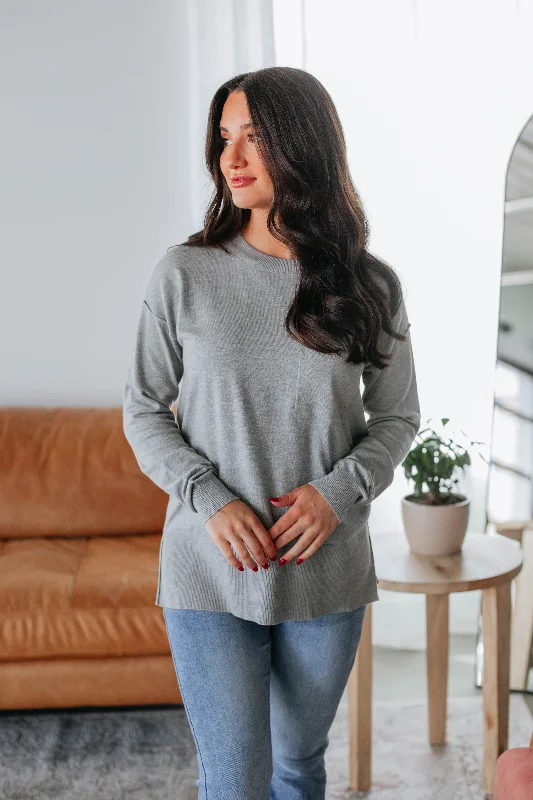 Long sleeve – Full-length sleevesPaula Sweater - Heather Grey