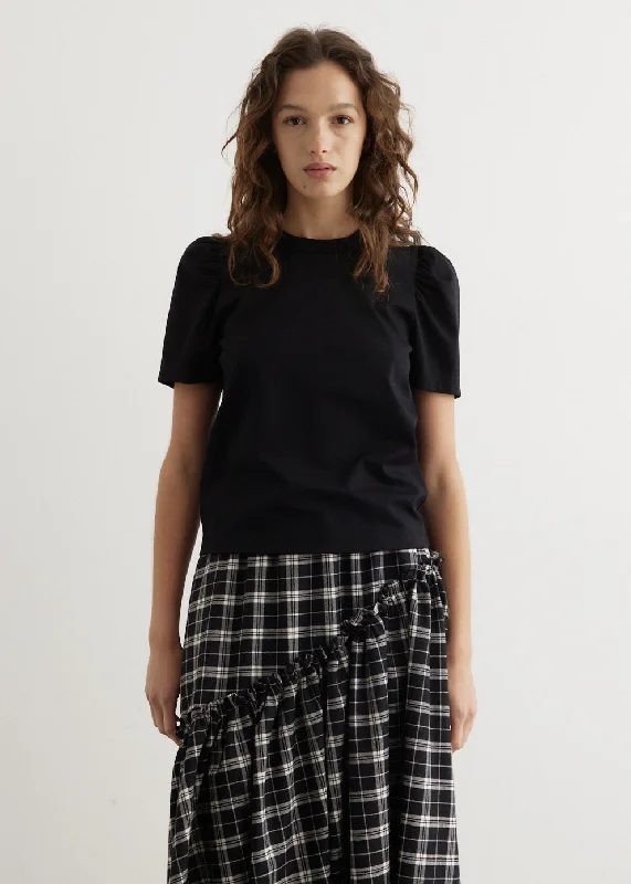 Vented hem – Slits or small openings at the bottom of the T-shirt for a relaxed fitPuff Sleeve T-Shirt