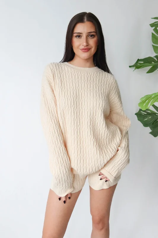 Waffle knit – Textured knit resembling a waffle patternShelby Sweater