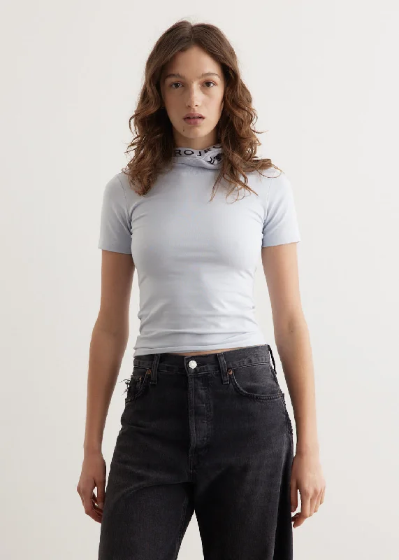 Boxy – Loose, straight cut with no shapingTriple Collar Fitted T-Shirt