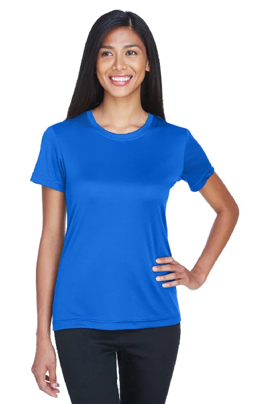 Linen – Lightweight, breathable fabric, perfect for summerUltraClub Womens Cool & Dry Performance Moisture Wicking Short Sleeve Crewneck T-Shirt - Royal Blue