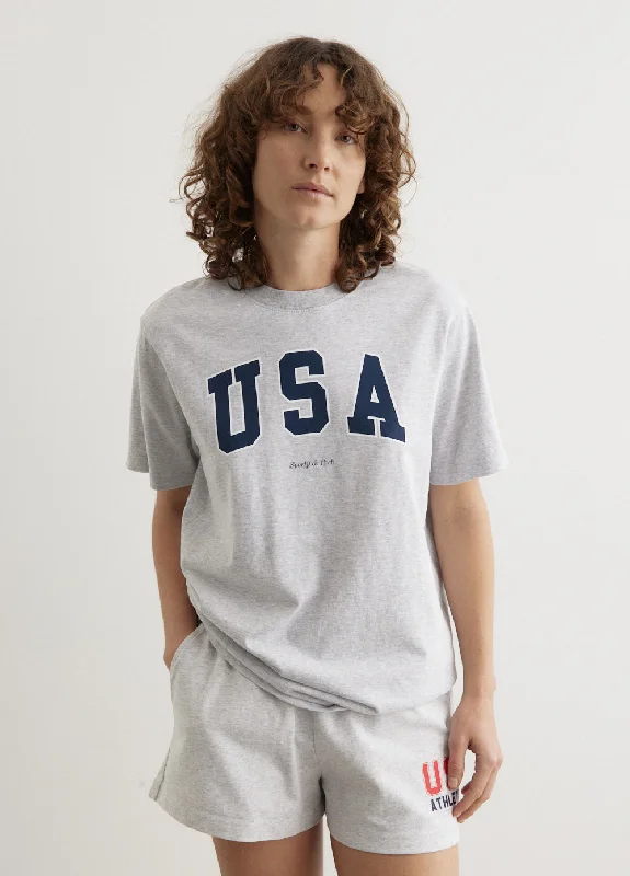 Linen – Lightweight, breathable fabric, perfect for summerUSA T-Shirt