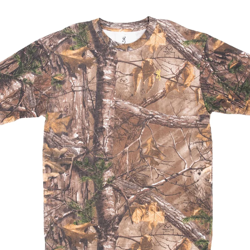 Long sleeve – Full-length sleeve, great for layeringVINTAGE HUNTING REALTREE XTRA CAMO BROWNING TEE SHIRT LARGE