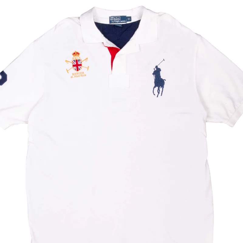 Oversized – Loose, relaxed fit, often with dropped shouldersVINTAGE RALPH LAUREN MERCER RL TEAM WHITE POLO SHIRT 2009 XL