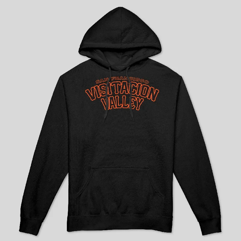 Pullover hoodie – Hoodie without a zipper, worn by pulling over the headVISITACION VALLEY WOMEN'S HOODIE